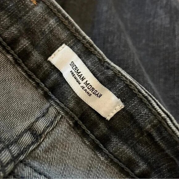 ❤️ Sherman Morgan faded black gray slim Jeans 9/29 - Picture 7 of 13